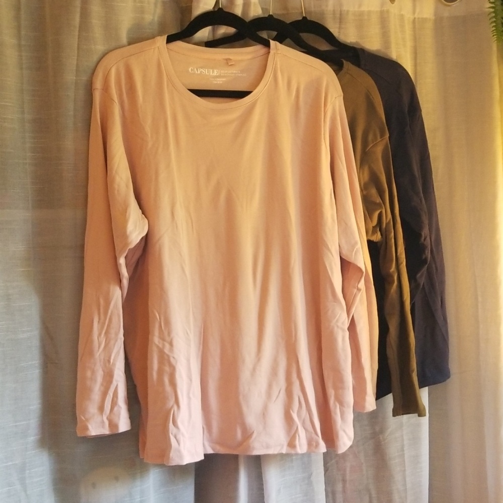 Set of Three Long Sleeved Basic Shirts
